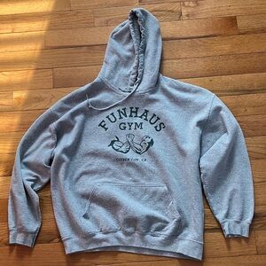 Funhaus Collection - Funhaus Gym Gray Unisex Hoodie - XL